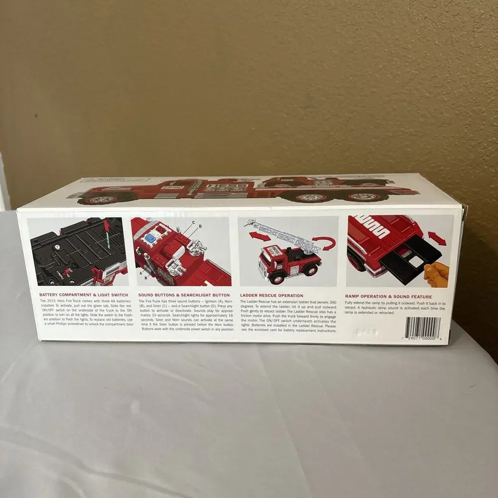 Hess 2015 Fire Truck and Ladder Rescue Collectable Brand New